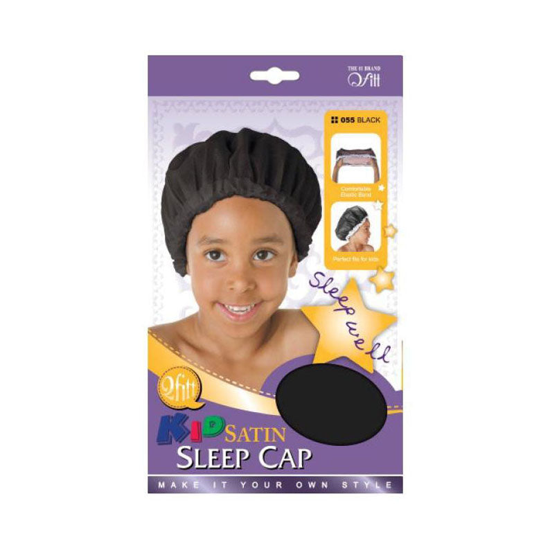 M&M QFITT Kids Satin Sleep Cap [BLACK] #055