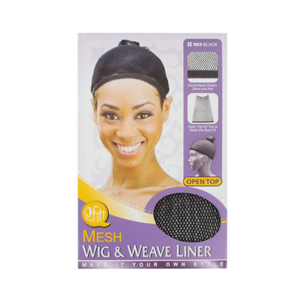 [M&m Qfitt] Mesh Wig Liner Open Top #503 [Black] - Tools & Accessories