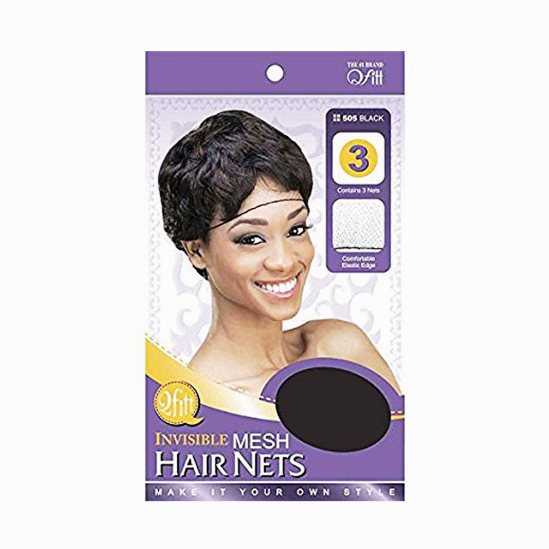 [M&m Qfitt] Invisible Mesh Hair Net #505 [Black] - Tools & Accessories