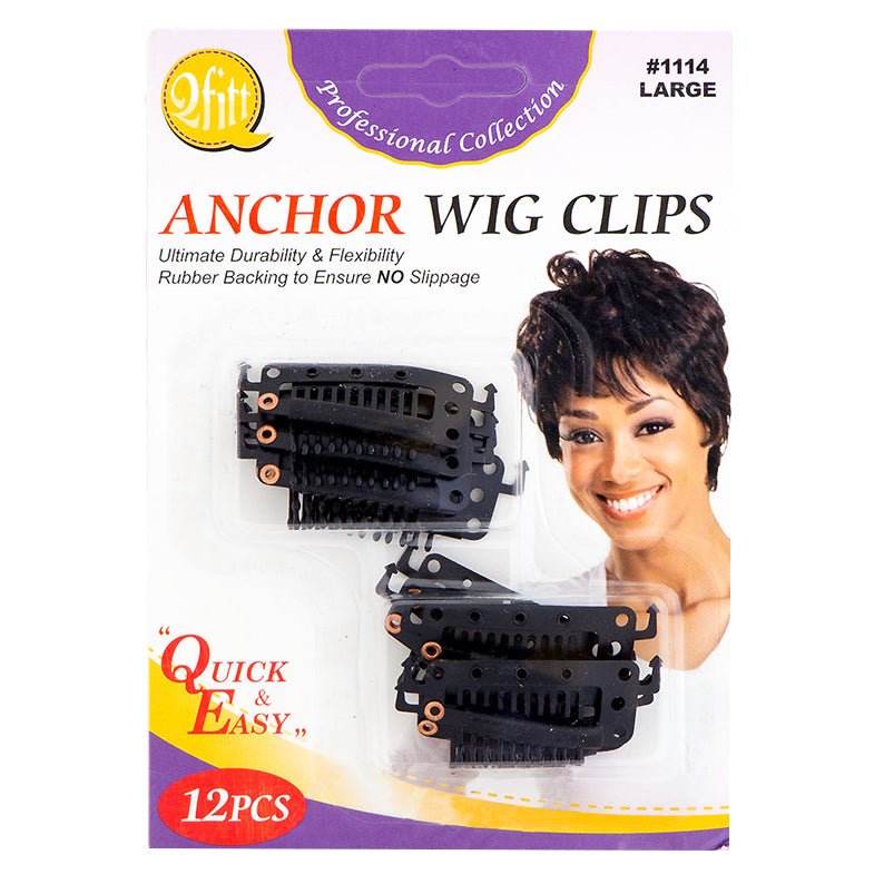 M&M QFITT Blister Anchor Wig Clip 12pcs [LARGE] #1114