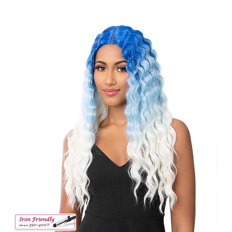 IT'S A WIG Synthetic HD Lace Wig - HD LACE CRIMPED HAIR 5