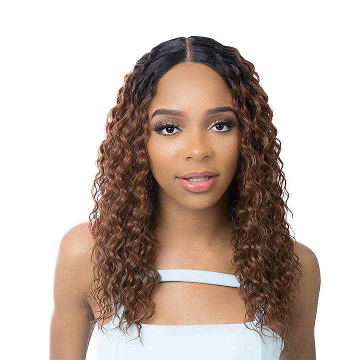 IT'S A WIG Human Hair Mix HD Lace Front Wig - CRIMPY WATER WAVE 20"