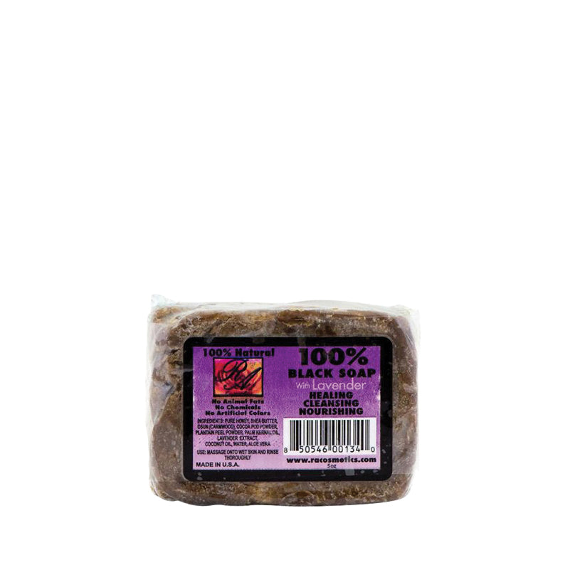 RA COSMETICS 100% Black Soap 5oz Lavender