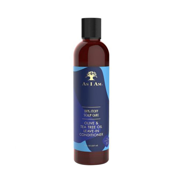 AS I AM Dry & Itchy Scalp Care Olive & Tea Tree Oil Leave-In Conditioner 8oz