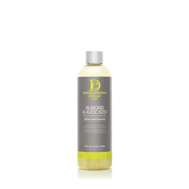 DESIGN ESSENTIALS Almond & Avocado Moisturizing & Detangling Sulfate-Free Shampoo 12oz