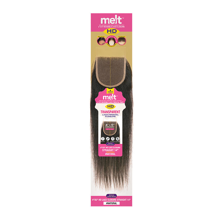 JANET COLLECTION Melt 4x5 HD Lace Closure Straight