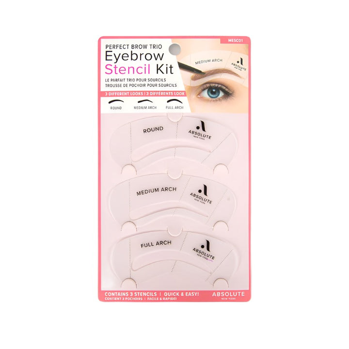 ABSOLUTE NEW YORK Perfect Brow Trio - Eyebrow Stencil Kit