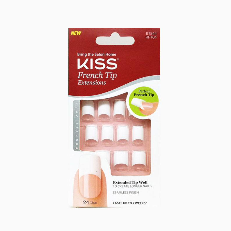 [Kiss] French Tip Nail Extensions - Kft04 White-Long - Makeup