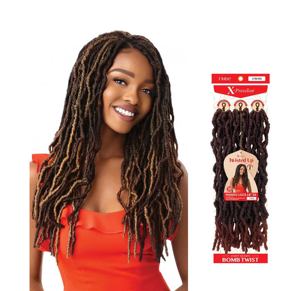 OUTRE X-Pression Tresse Au Crochet Torsadée 3X MANGO LOCS 18