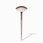 NICKA K makeup fan brush with soft ombre bristles and rose gold handle for highlighting precision