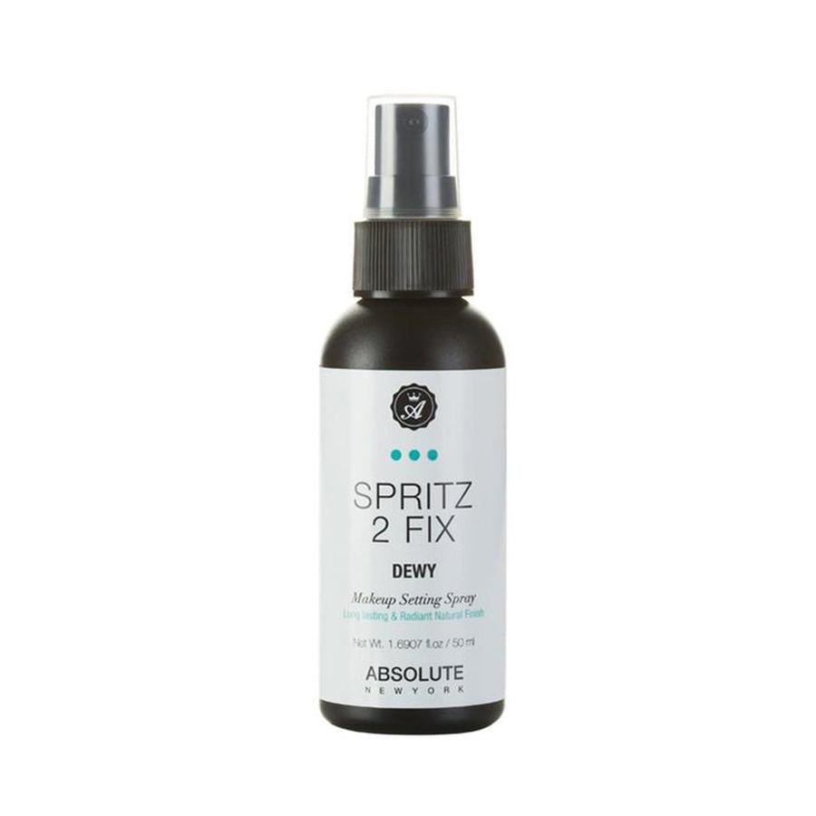 ABSOLUTE NEW YORK Spritz 2 Fix dewy makeup setting spray bottle for long lasting radiant finish on skin