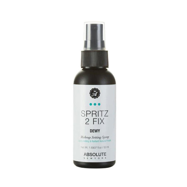 ABSOLUTE NEW YORK Spritz 2 Fix dewy makeup setting spray bottle for long lasting radiant finish on skin