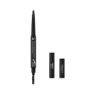 Absolute New York perfect eyebrow pencil with angled tip and spoolie brush in black shade