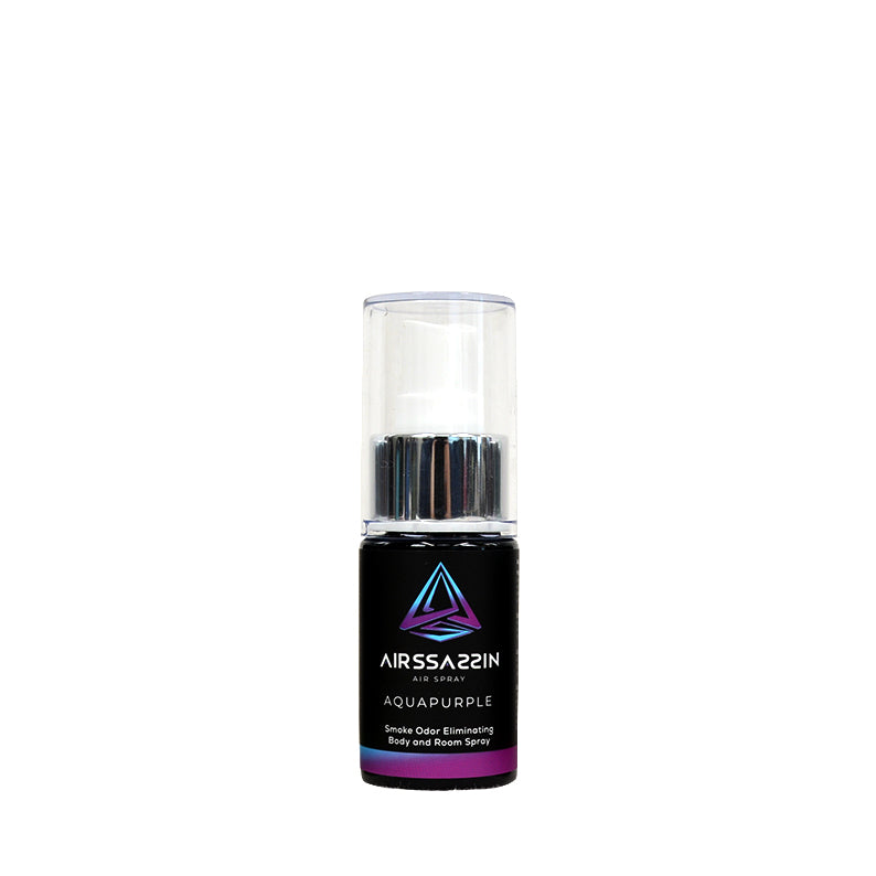 AEOLUS NEW YORK Aquapurple air spray bottle for travel body odor eliminating spray and room freshener
