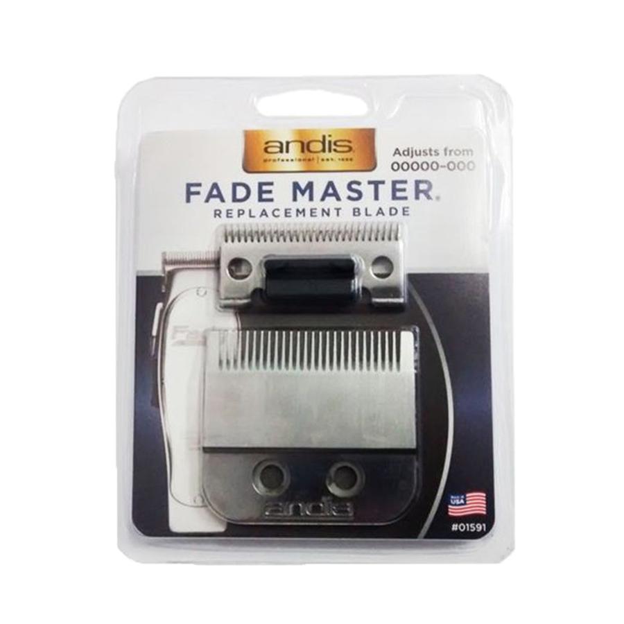 Andis Fade Master replacement blade in clear packaging for hair clippers and trimmers