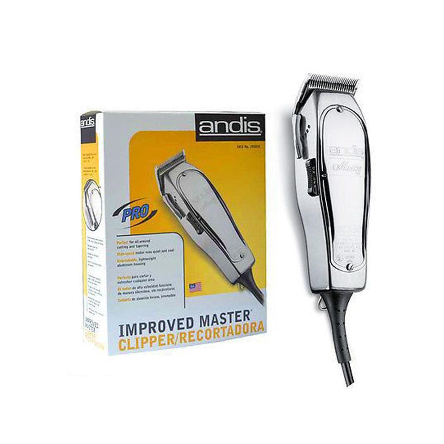 Andis Improved Master trimmer with chrome finish and professional clipper box packaging