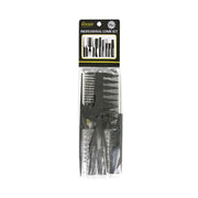 ANNIE professional black comb set with multiple styling tools for hair care and grooming