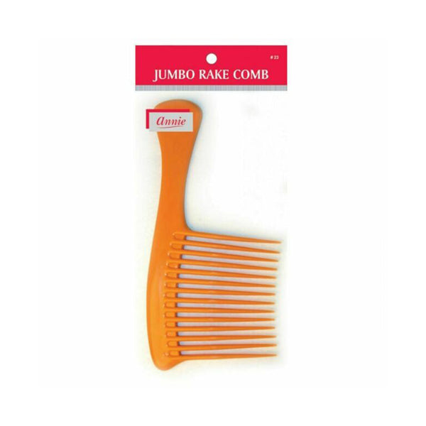 ANNIE jumbo rake comb for thick hair in orange with wide-spaced teeth for easy detangling