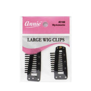 ANNIE large black wig clips in packaging for secure wig attachment and styling