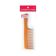 ANNIE wide tooth shampoo comb orange plastic handle detangles wet hair for thick curly hair salon use