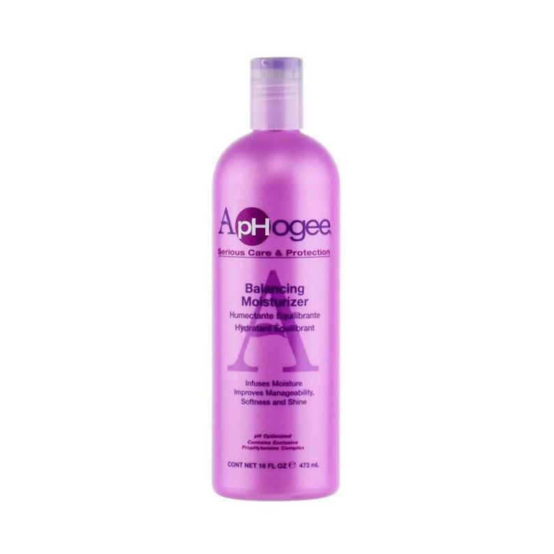 APHOGEE balancing moisturizer for natural hair purple bottle hydrating leave in treatment