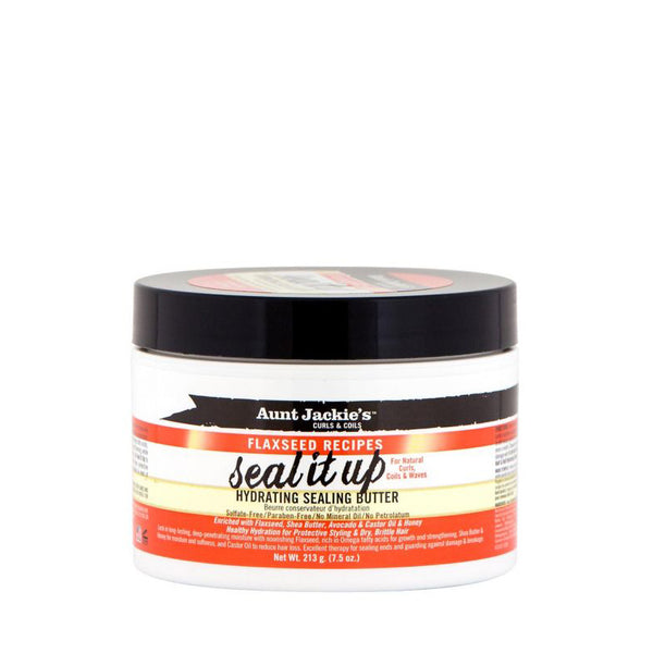 Aunt Jackie's Seal It Up hydrating butter jar moisturizing sealing butter for natural curls and coils