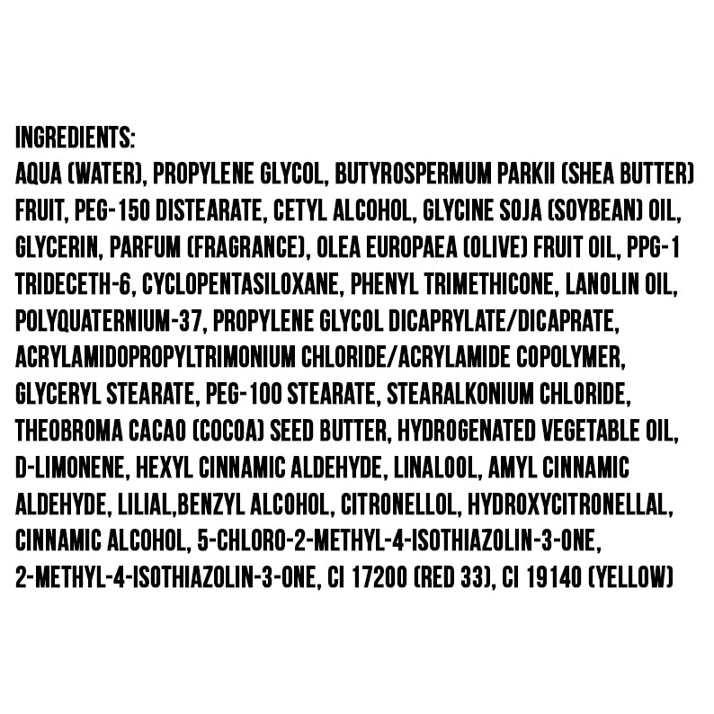 AUNT JACKIES hair care product ingredient list on label for instant detangling hair therapy leave in