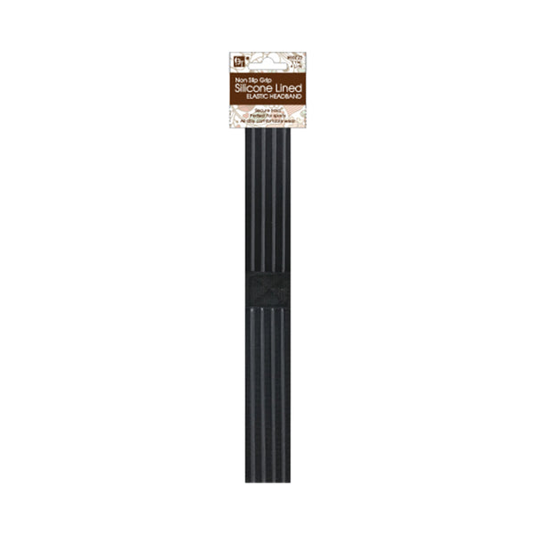 BEAUTY TOWN non slip wig grip band silicone lined elastic black headband for secure wig hold
