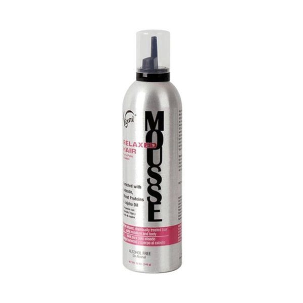 VIGOROL silver can mousse for relaxed hair styling foam with pump top for smooth control