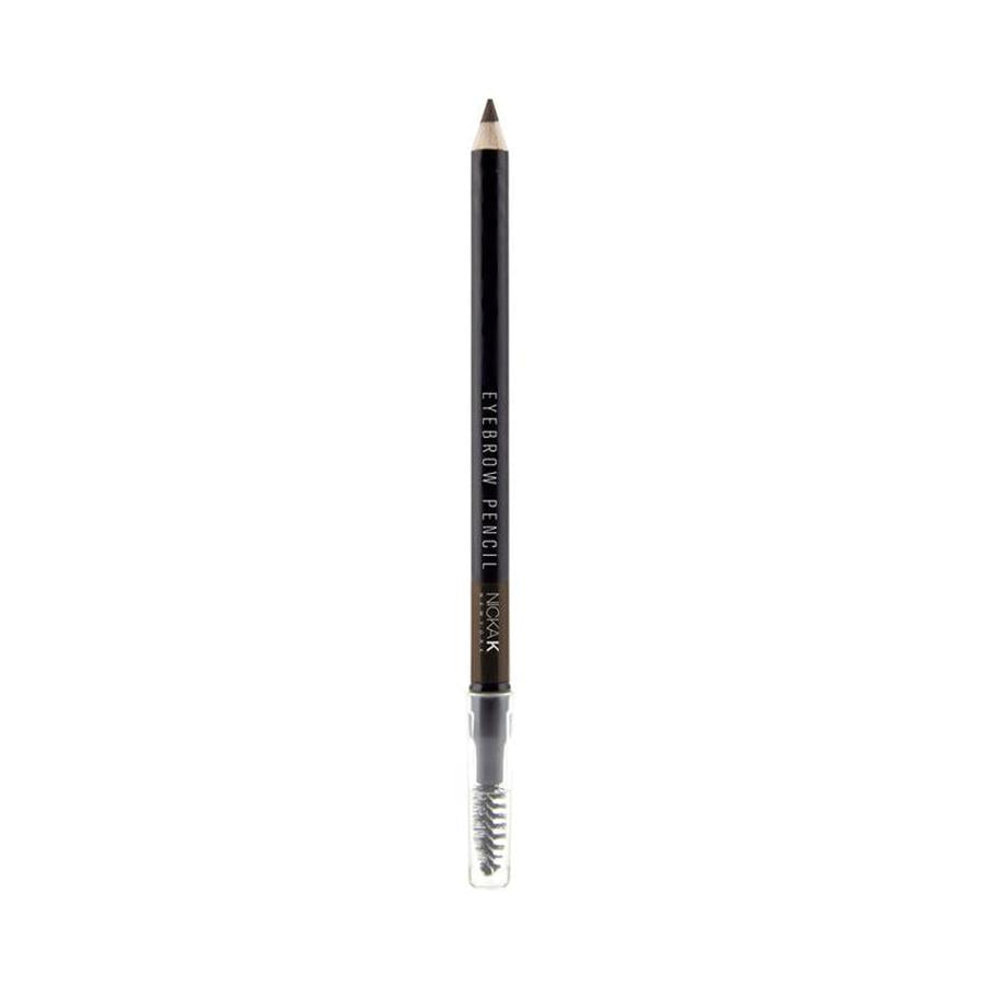 NICKA K best eyebrow pencil in black with spoolie brush for precise eyebrow shaping