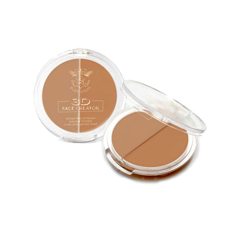 IVY BEAUTY by KISS 3D face creator foundation compact with dual shades for contouring and blending