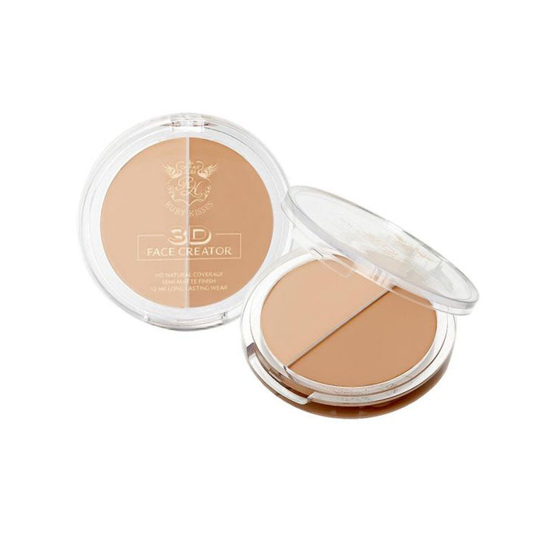 IVY BEAUTY by KISS 3D face creator foundation compact with two shades for makeup
