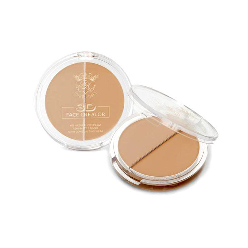 IVY BEAUTY by KISS 3D face creator foundation compact with two shades for makeup contouring