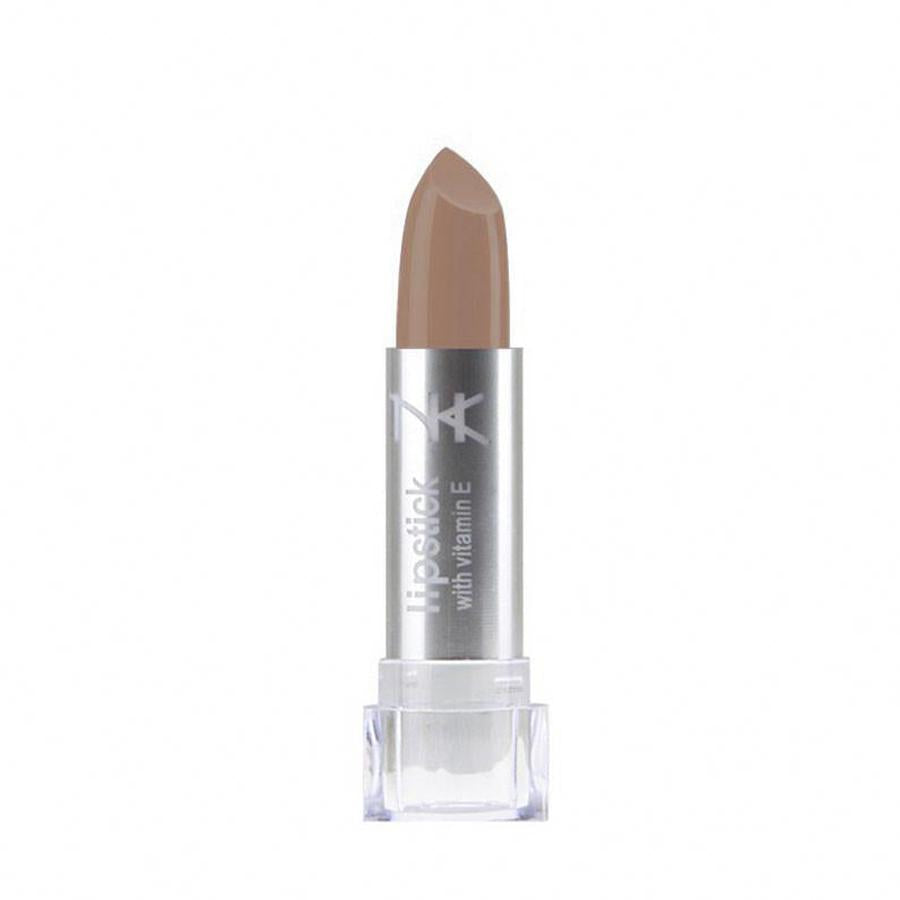 NICKA K vitamin E lipstick in nude shade with silver casing and clear base