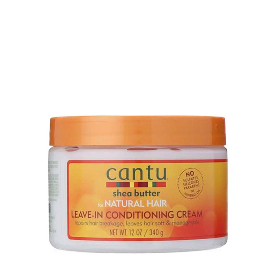 Cantu Shea Butter Leave-In Conditioning Cream for Natural Hair repairs breakage softens and manages hair 12 oz