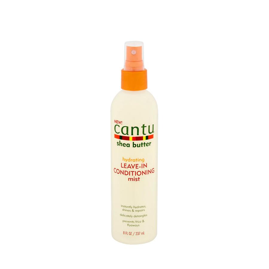 CANTU shea butter leave-in conditioner hydrating conditioning mist spray bottle 8 fl oz orange cap