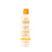 Cantu shea butter shampoo for dry hair moisturizing cream in white bottle with orange cap