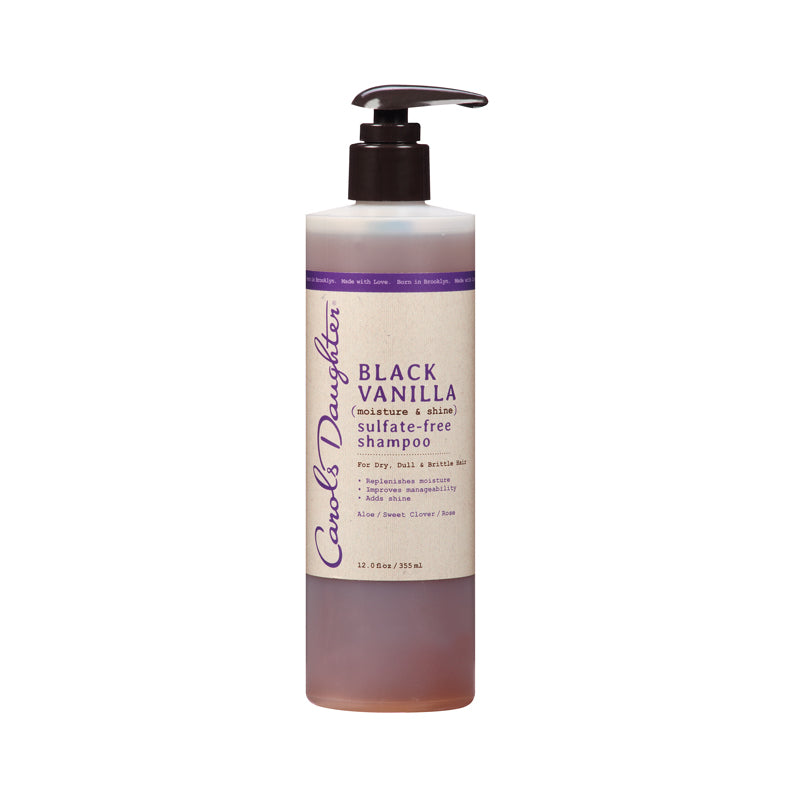 Carols Daughter black vanilla sulfate free shampoo pump bottle for moisture and shine