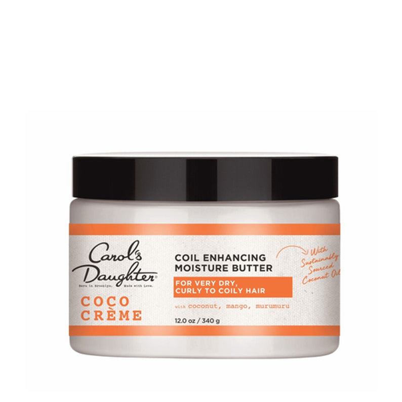 Carols Daughter Coco Creme jar of coil enhancing moisture butter for very dry curly to coily hair 12 oz