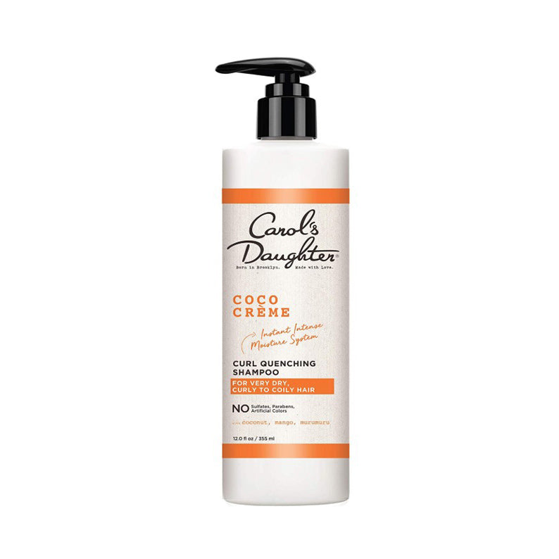 Carols Daughter Coco Creme curl quenching shampoo for dry hair bottle with pump for very dry curly to coily hair