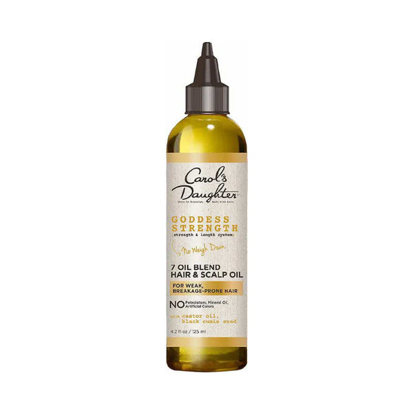 Carols Daughter Goddess Strength 7 Oil Blend hair and scalp oil bottle strengthening hair oil for weak hair