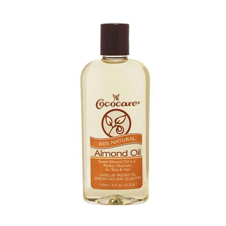 COCOCARE 100 percent natural almond oil hair care bottle for nourishing scalp and strengthening hair strands