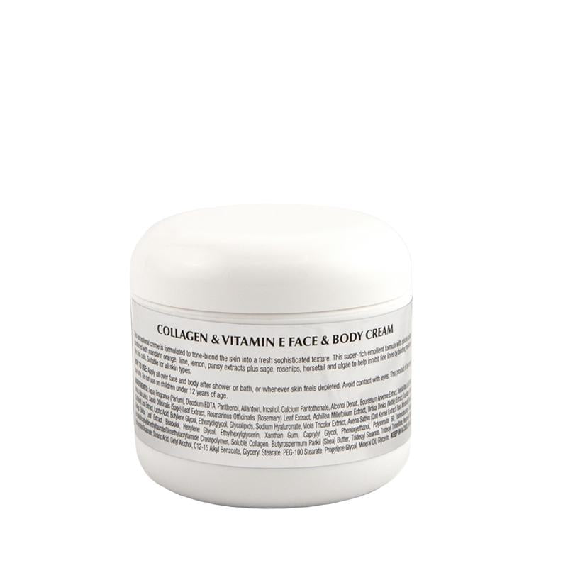 ESSENCE DE BEAUTE collagen and vitamin e cream in white jar for face and body skincare
