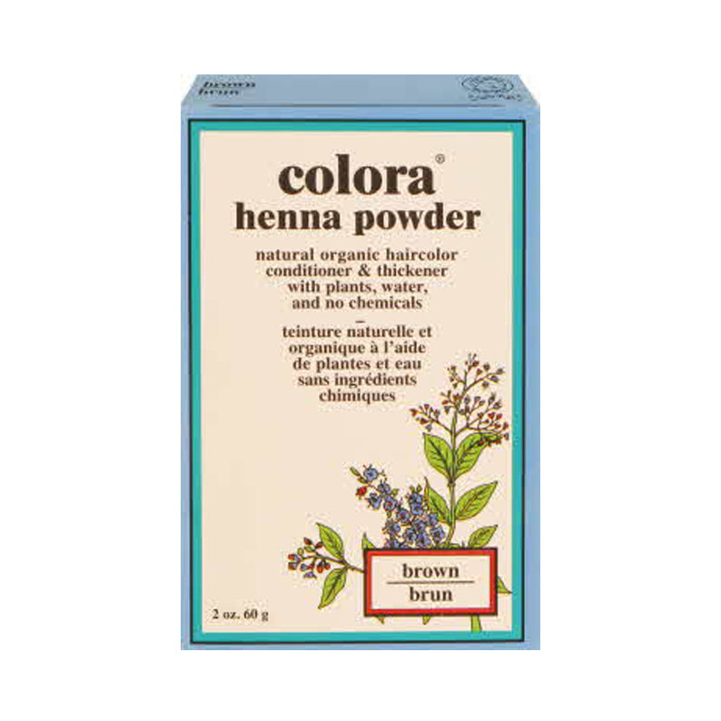 Colora natural henna hair dye powder brown organic hair color conditioner with plants and no chemicals
