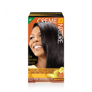 CREME OF NATURE C11 Natural Black moisture-rich hair color kit with shea butter conditioner ammonia-free