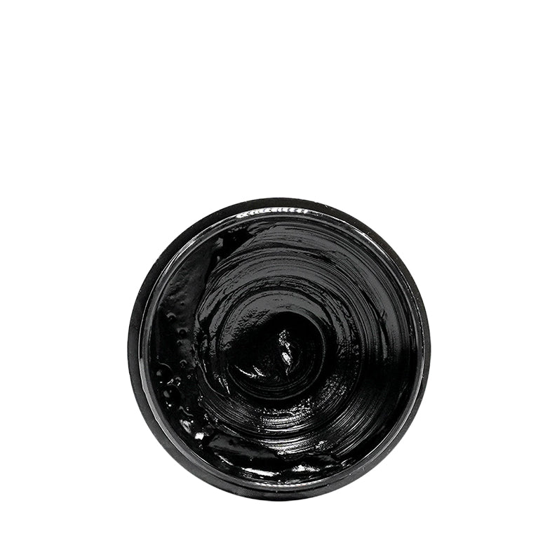 EBIN 24 hour edge tamer natural black glossy edge control gel in open jar top view for sleek edges