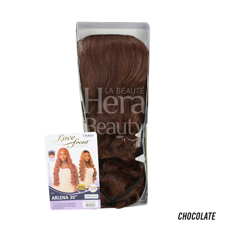OUTRE Arlena chocolate lace front wig 30 inch synthetic packaged wig with loose waves
