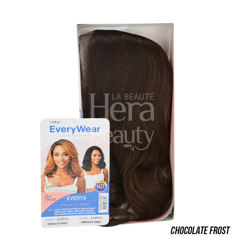 OUTRE EveryWear Chocolate Frost 14 inch lace front wig synthetic in box with styling card