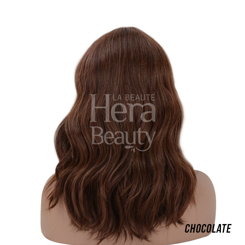 OUTRE 16 inch lace front wig in chocolate brown with soft natural waves