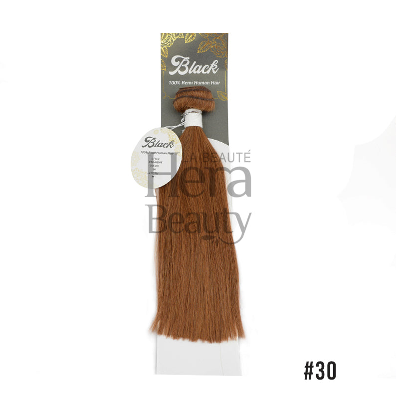 LADYSTAR black human hair weave in shade #30 with straight texture and natural shine